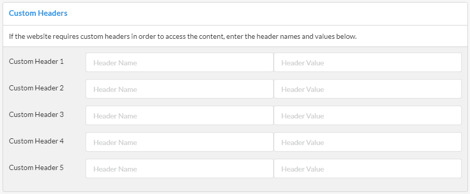 Add Custom Headers to Sitebulb